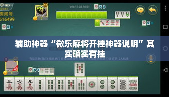 辅助神器“微乐麻将开挂神器说明	”其实确实有挂