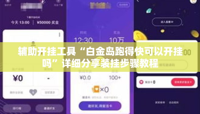 辅助开挂工具“白金岛跑得快可以开挂吗”详细分享装挂步骤教程