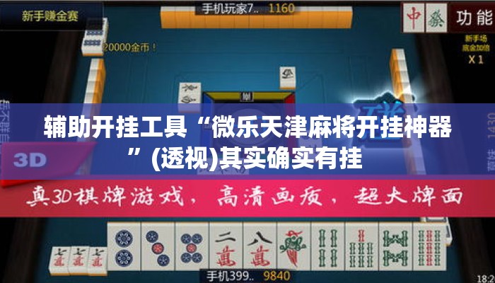 辅助开挂工具“微乐天津麻将开挂神器”(透视)其实确实有挂 