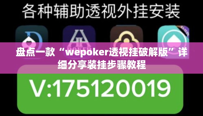 盘点一款“wepoker透视挂破解版”详细分享装挂步骤教程