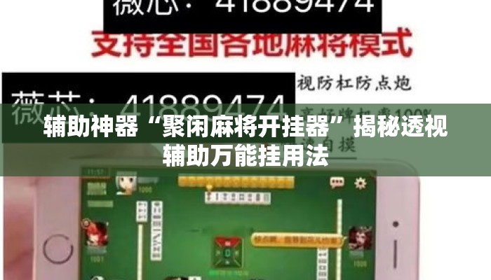辅助神器“聚闲麻将开挂器	”揭秘透视辅助万能挂用法