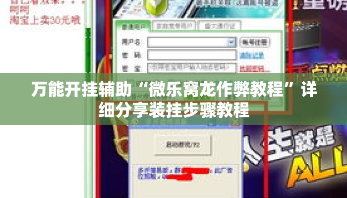 万能开挂辅助“微乐窝龙作弊教程”详细分享装挂步骤教程