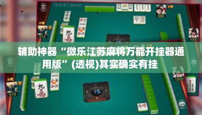 辅助神器“微乐江苏麻将万能开挂器通用版	”(透视)其实确实有挂 