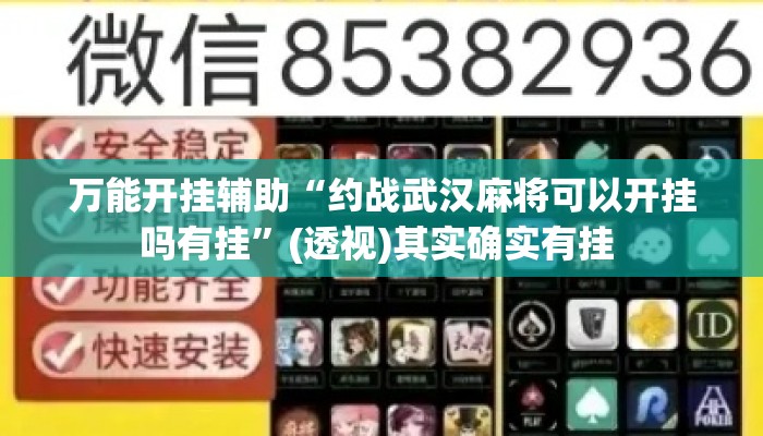 万能开挂辅助“约战武汉麻将可以开挂吗有挂	”(透视)其实确实有挂 