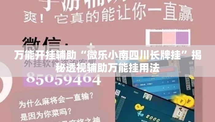 万能开挂辅助“微乐小南四川长牌挂”揭秘透视辅助万能挂用法