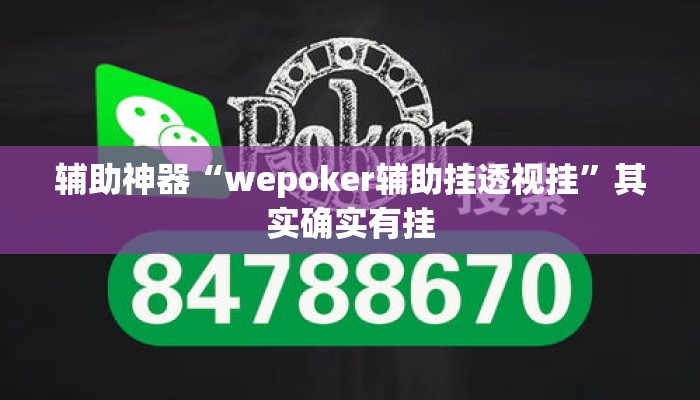 辅助神器“wepoker辅助挂透视挂”其实确实有挂