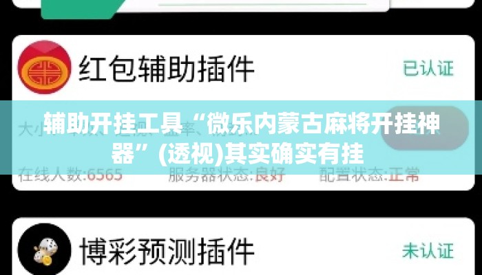 辅助开挂工具“微乐内蒙古麻将开挂神器	”(透视)其实确实有挂 