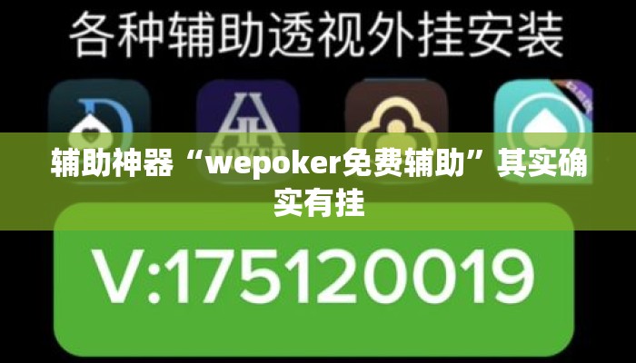 辅助神器“wepoker免费辅助	”其实确实有挂