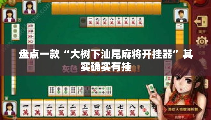 盘点一款“大树下汕尾麻将开挂器	”其实确实有挂