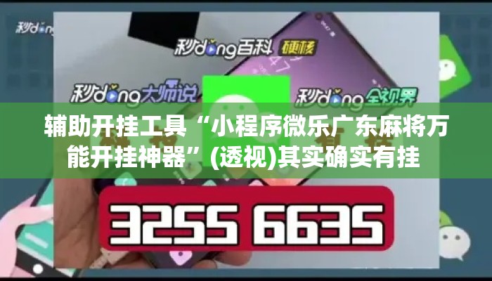 辅助开挂工具“小程序微乐广东麻将万能开挂神器”(透视)其实确实有挂 