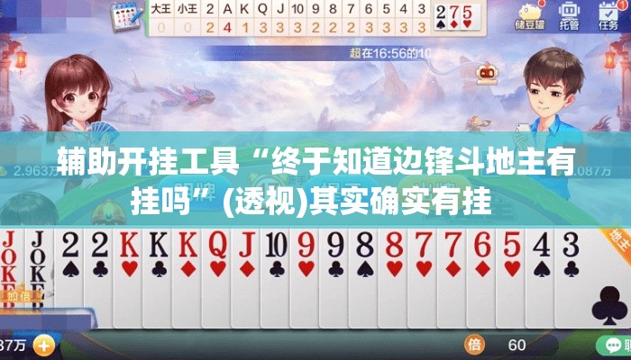 辅助开挂工具“终于知道边锋斗地主有挂吗”(透视)其实确实有挂 