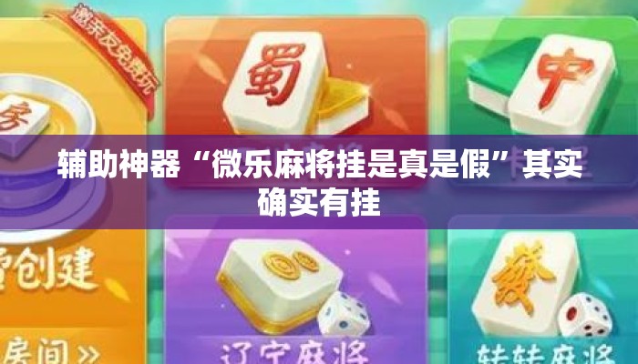 辅助神器“微乐麻将挂是真是假”其实确实有挂