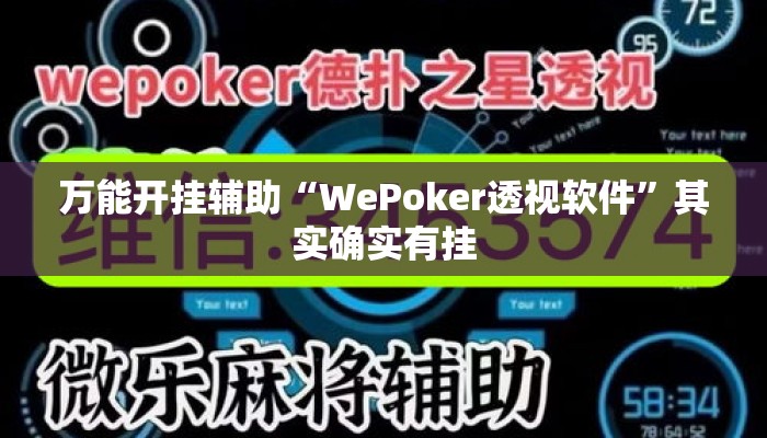 万能开挂辅助“WePoker透视软件	”其实确实有挂