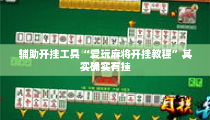 辅助开挂工具“爱玩麻将开挂教程	”其实确实有挂
