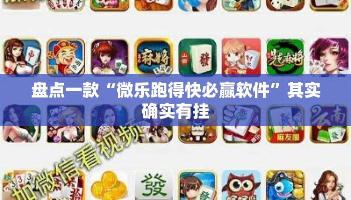 盘点一款“微乐跑得快必赢软件	”其实确实有挂