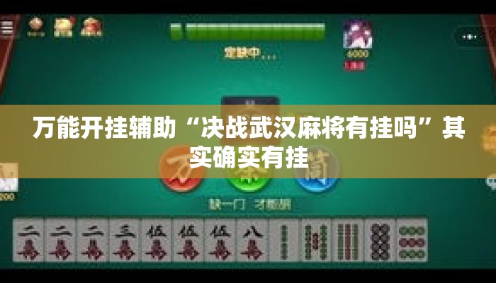 万能开挂辅助“决战武汉麻将有挂吗	”其实确实有挂