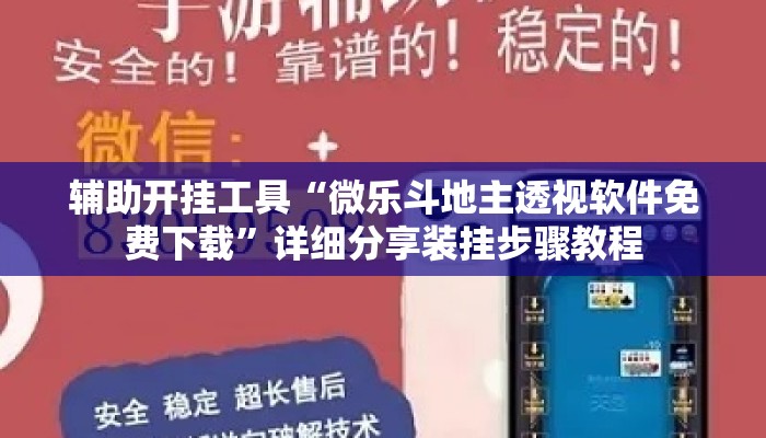 辅助开挂工具“微乐斗地主透视软件免费下载	”详细分享装挂步骤教程