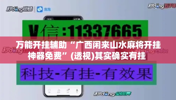 万能开挂辅助“广西闲来山水麻将开挂神器免费”(透视)其实确实有挂 
