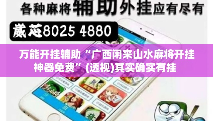 万能开挂辅助“广西闲来山水麻将开挂神器免费”(透视)其实确实有挂 