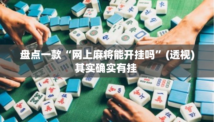 盘点一款“网上麻将能开挂吗”(透视)其实确实有挂 