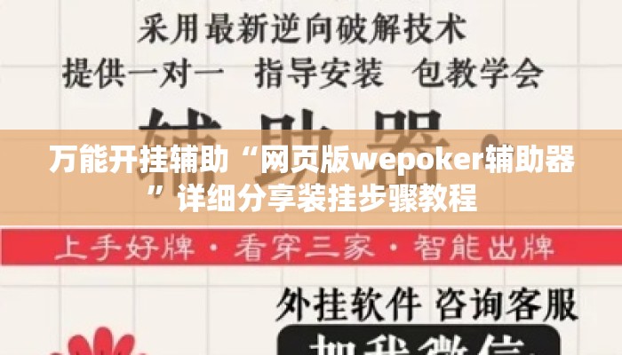 万能开挂辅助“网页版wepoker辅助器”详细分享装挂步骤教程