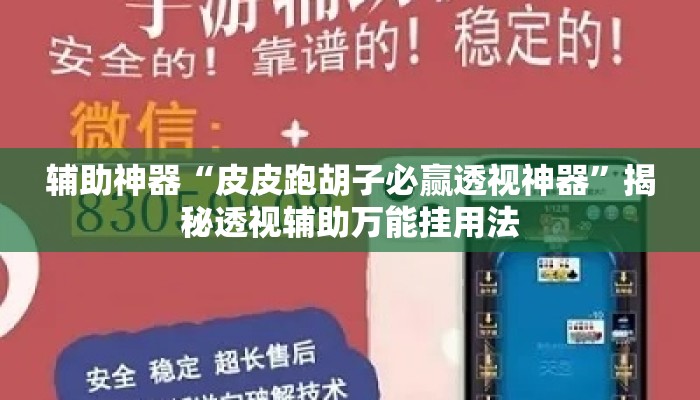 辅助神器“皮皮跑胡子必赢透视神器	”揭秘透视辅助万能挂用法