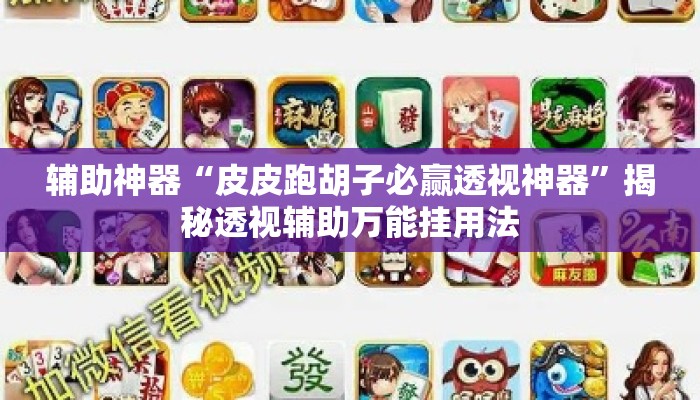 辅助神器“皮皮跑胡子必赢透视神器”揭秘透视辅助万能挂用法