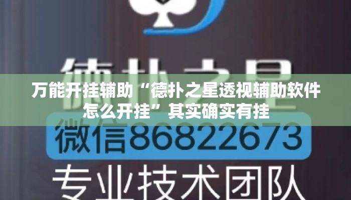 万能开挂辅助“德扑之星透视辅助软件怎么开挂”其实确实有挂