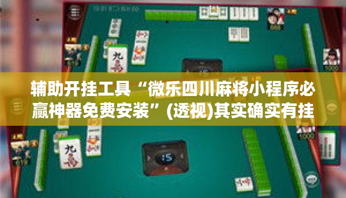 辅助开挂工具“微乐四川麻将小程序必赢神器免费安装”(透视)其实确实有挂 