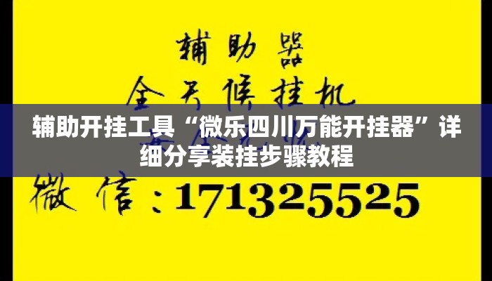 辅助开挂工具“微乐四川万能开挂器	”详细分享装挂步骤教程