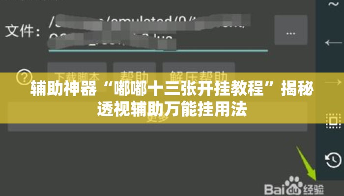 辅助神器“嘟嘟十三张开挂教程	”揭秘透视辅助万能挂用法