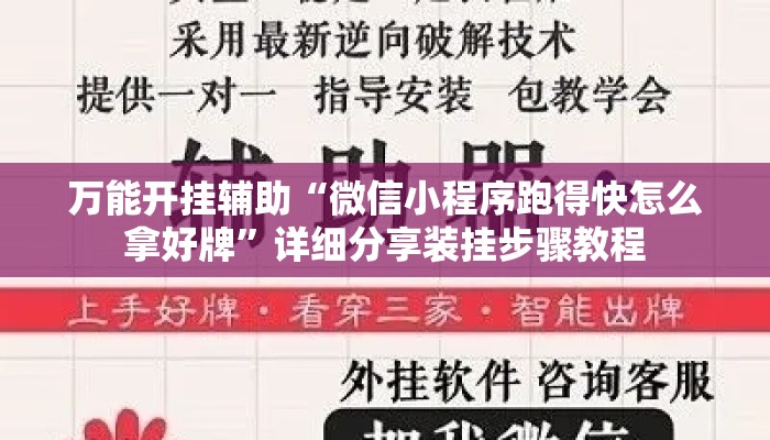 万能开挂辅助“微信小程序跑得快怎么拿好牌”详细分享装挂步骤教程