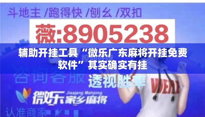 辅助开挂工具“微乐广东麻将开挂免费软件	”其实确实有挂