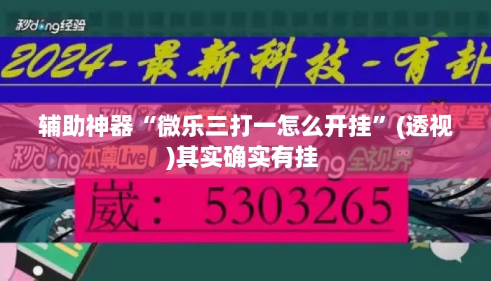 辅助神器“微乐三打一怎么开挂”(透视)其实确实有挂 