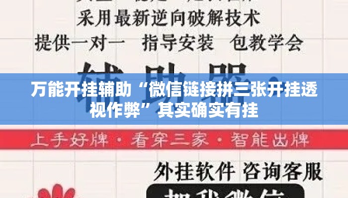 万能开挂辅助“微信链接拼三张开挂透视作弊	”其实确实有挂