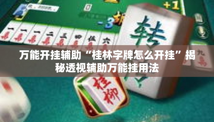 万能开挂辅助“桂林字牌怎么开挂	”揭秘透视辅助万能挂用法
