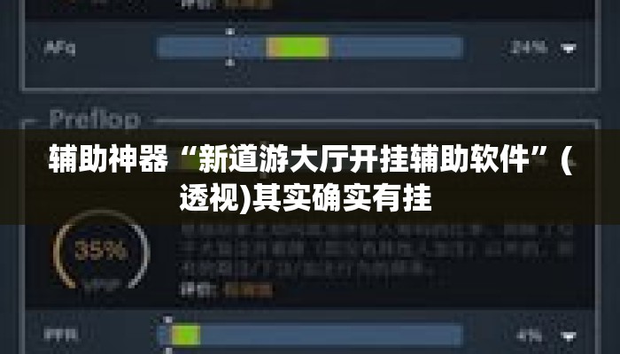 辅助神器“新道游大厅开挂辅助软件”(透视)其实确实有挂 