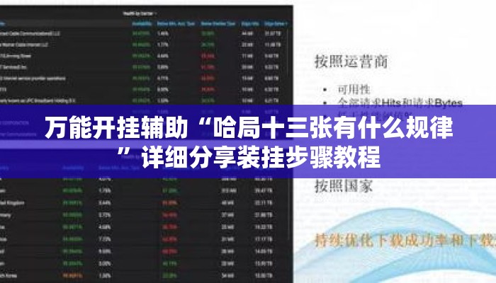 万能开挂辅助“哈局十三张有什么规律”详细分享装挂步骤教程