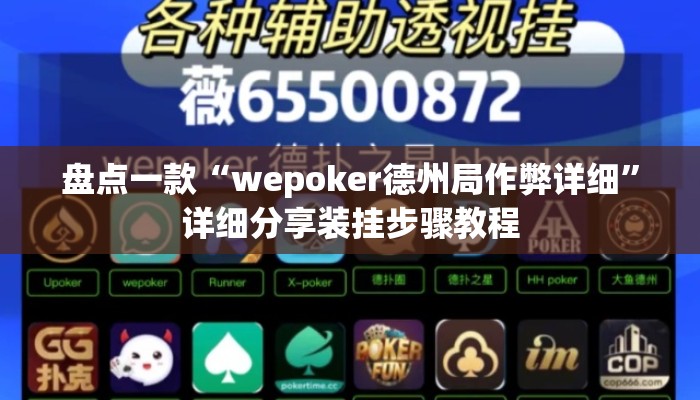 盘点一款“wepoker德州局作弊详细	”详细分享装挂步骤教程