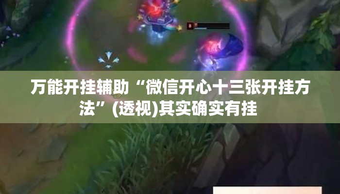 万能开挂辅助“微信开心十三张开挂方法”(透视)其实确实有挂 