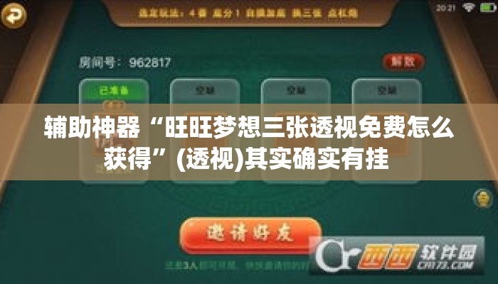 辅助神器“旺旺梦想三张透视免费怎么获得”(透视)其实确实有挂 