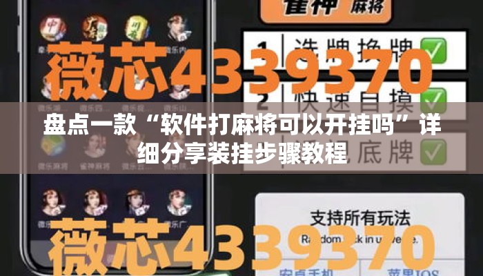 盘点一款“软件打麻将可以开挂吗”详细分享装挂步骤教程