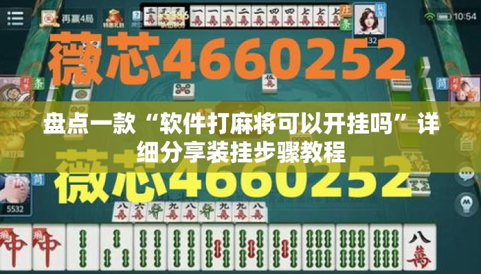 盘点一款“软件打麻将可以开挂吗”详细分享装挂步骤教程
