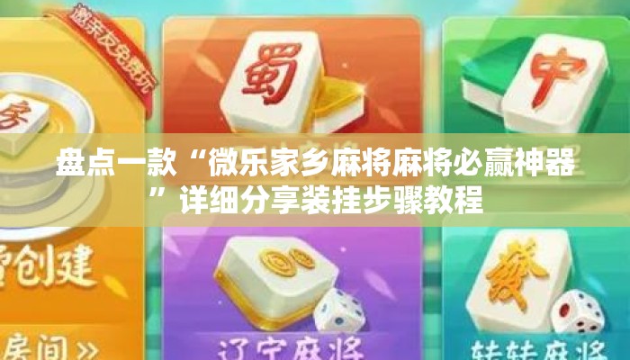 盘点一款“微乐家乡麻将麻将必赢神器”详细分享装挂步骤教程