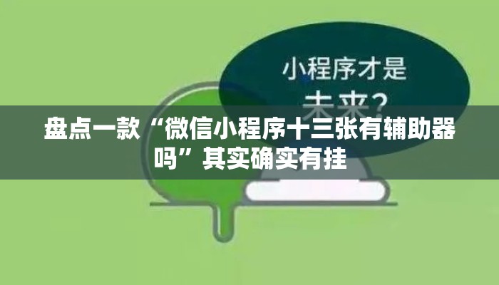 盘点一款“微信小程序十三张有辅助器吗”其实确实有挂