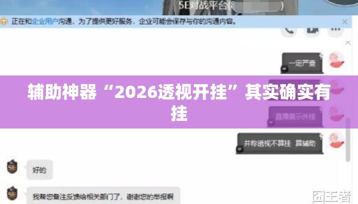 辅助神器“2026透视开挂	”其实确实有挂