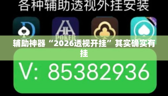 辅助神器“2026透视开挂”其实确实有挂