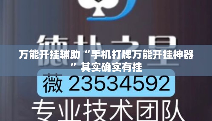 万能开挂辅助“手机打牌万能开挂神器	”其实确实有挂