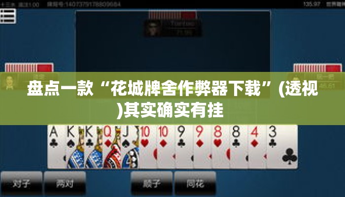 盘点一款“花城牌舍作弊器下载”(透视)其实确实有挂 