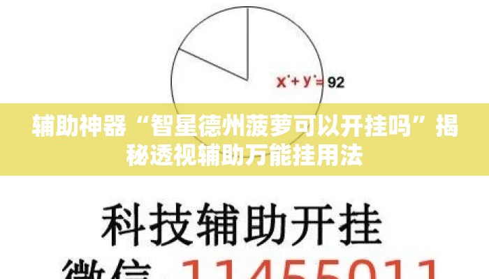 辅助神器“智星德州菠萝可以开挂吗	”揭秘透视辅助万能挂用法